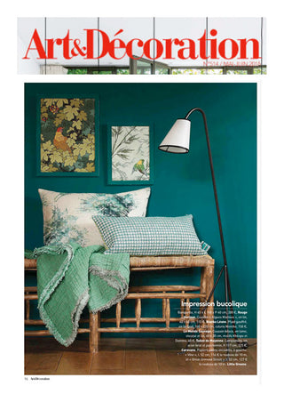 Insertion coussin Algues Marines dans ART & DECORATION Juin 2016