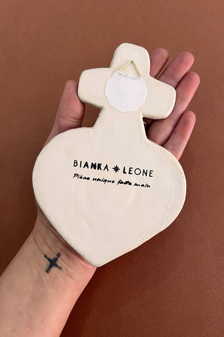 Ex-voto croix aux petites fleurs d'or