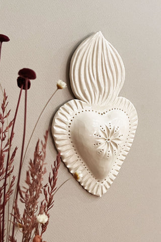 Ex-voto bombé à fleur étoilée