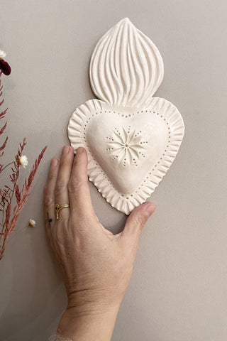 Ex-voto bombé à fleur étoilée